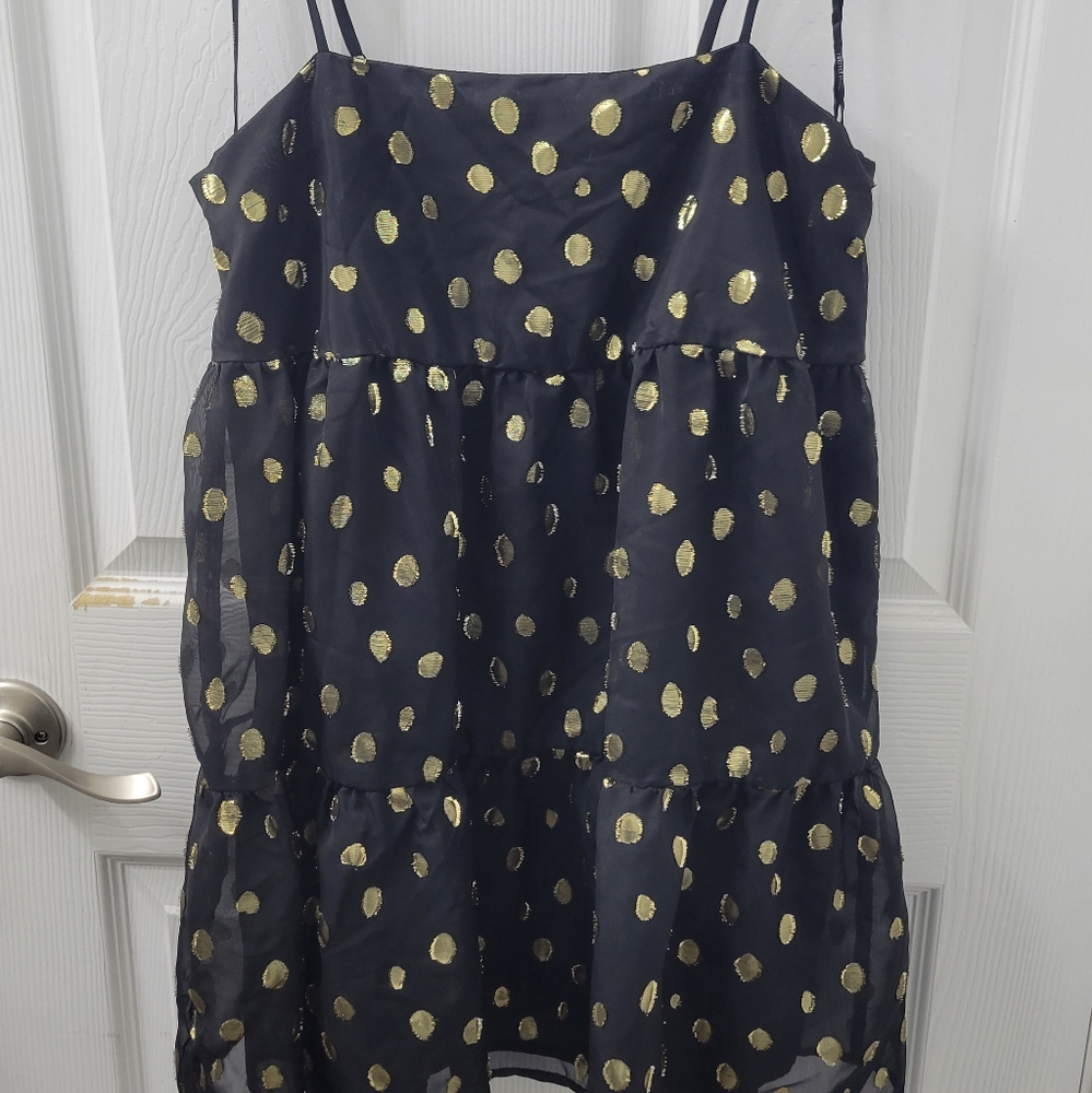 Forever XXI golden polka-dotted dress